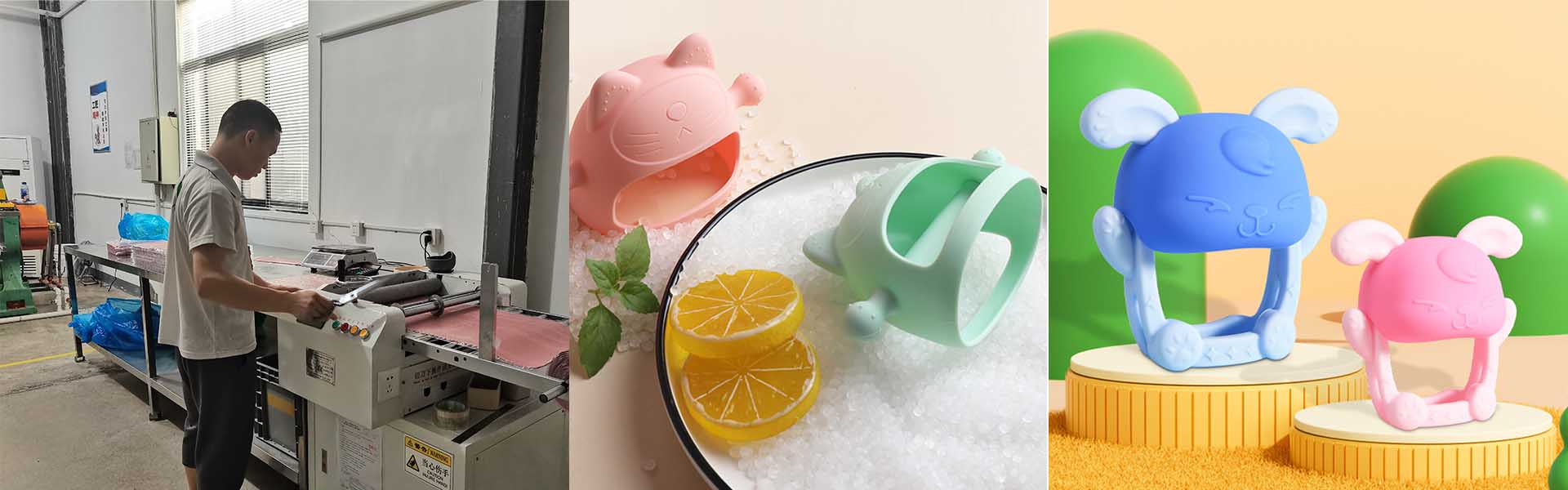 mordedores de silicona para bebés