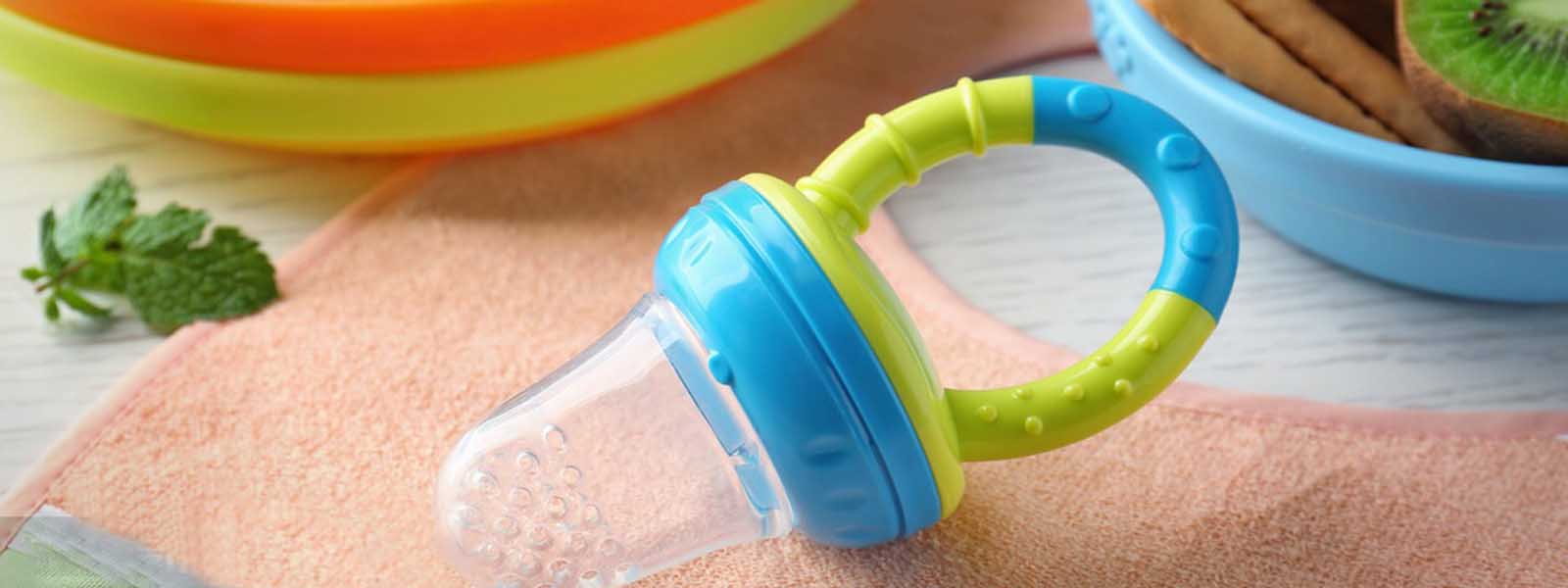 Alimentador de frutas de silicona para bebés