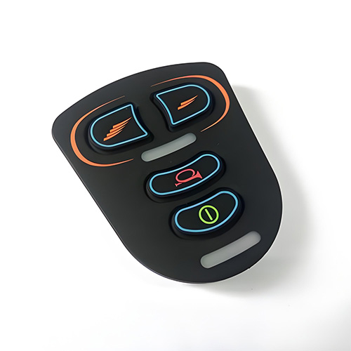 Teclado de silicona para dispositivos médicos.