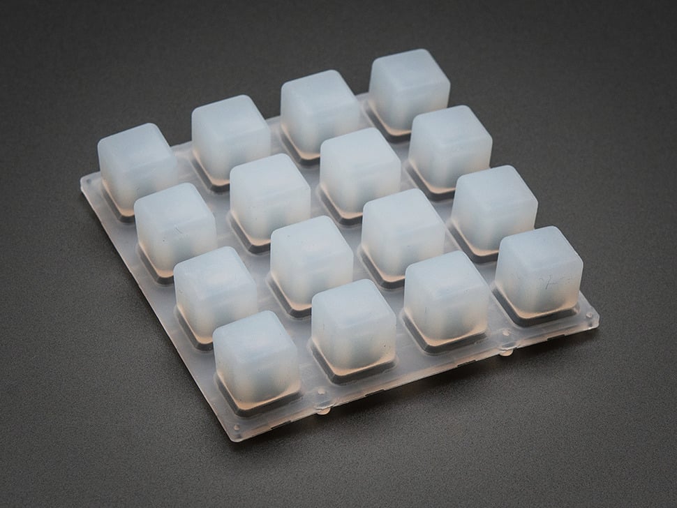 Fabricante de teclado de botón de silicona translúcido 4x4