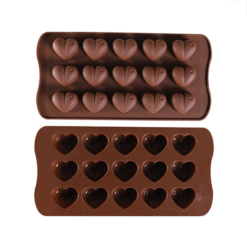 Moldes de chocolate de silicona en forma de corazón personalizados