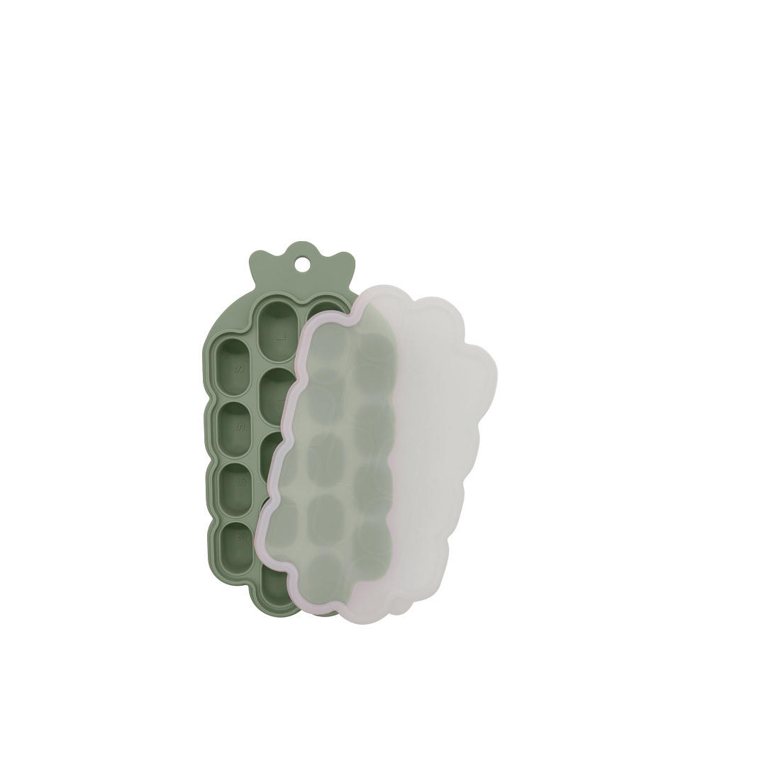 Venta al por mayor de moldes de cubitos de hielo de calidad alimentaria de silicona redondos de congelación rápida para el hogar de gran capacidad con tapas