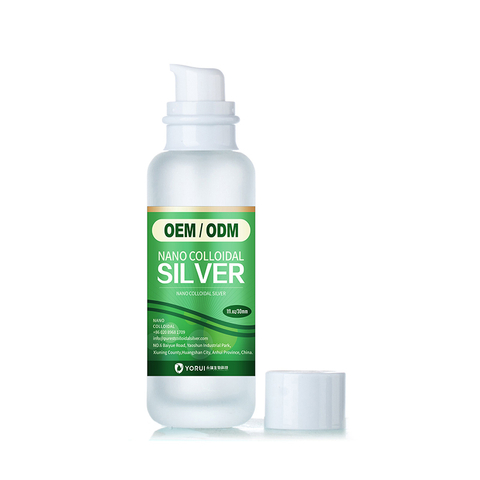 Gel de plata nano coloidal antimicrobiano natural de larga duración OEM 20PPM con aloe vera para el tratamiento del cuidado de la piel con acné